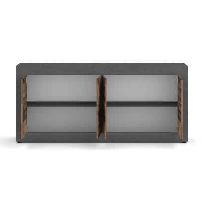 Komoda RUNEA ciemnobrązowa/antracytowa