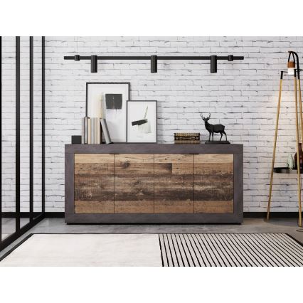 Komoda RUNEA ciemnobrązowa/antracytowa