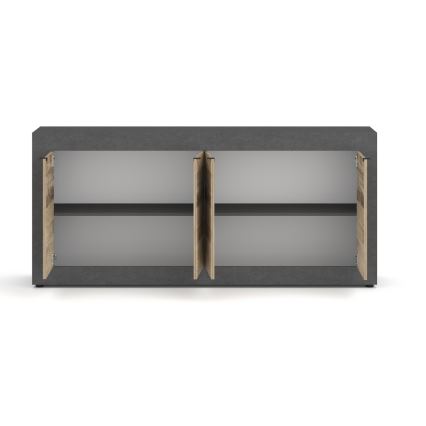 Komoda RUNEA jasnobrązowa/antracytowa