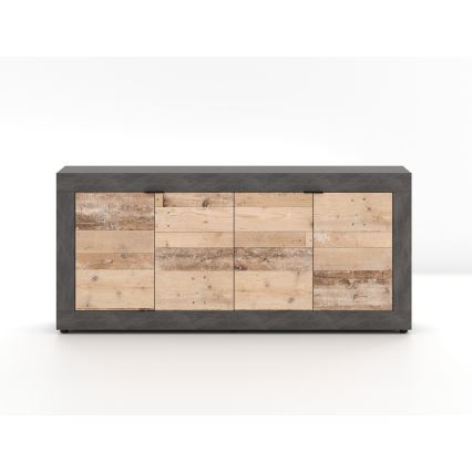 Komoda RUNEA jasnobrązowa/antracytowa