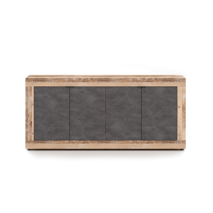 Komoda RUNEA jasnobrązowa/antracytowa