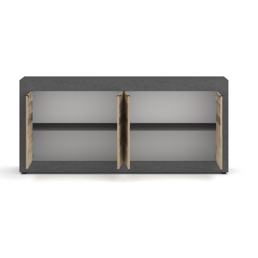 Komoda RUNEA jasny brąz/antracyt