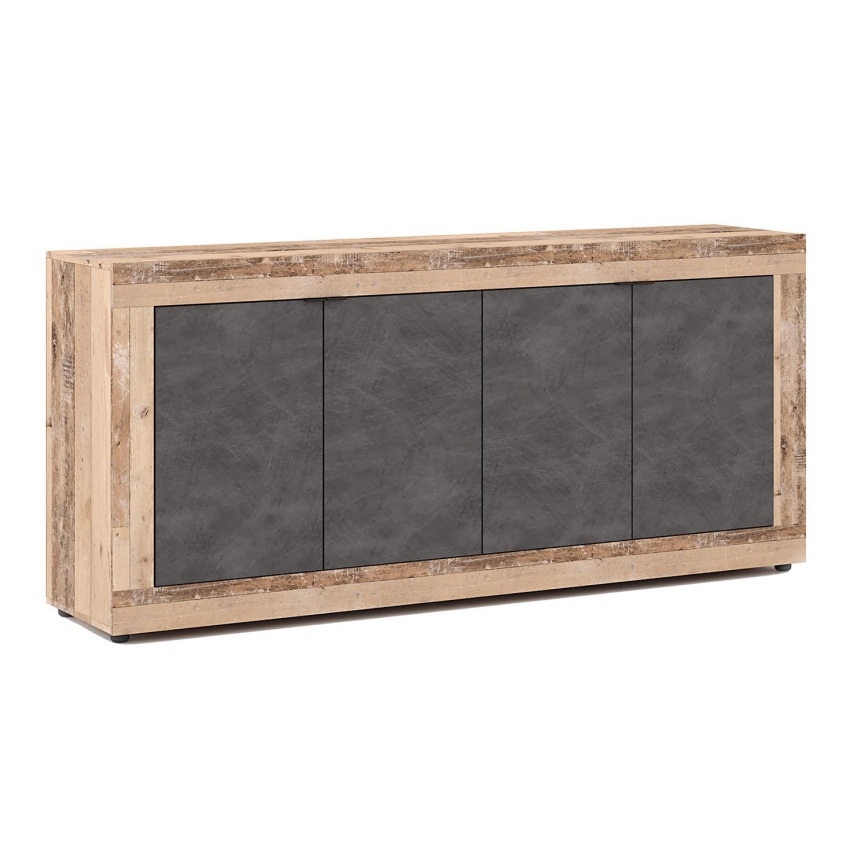 Komoda RUNEA jasny brąz/antracyt