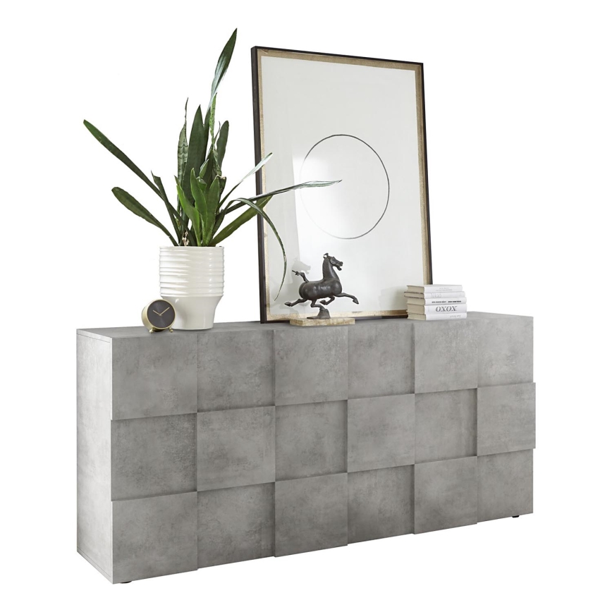 Komoda SERIAN szary beton