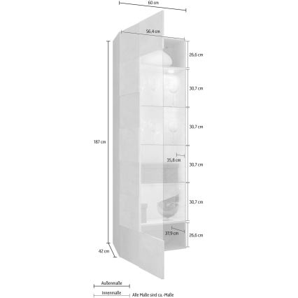 Komoda SERIAN szary beton