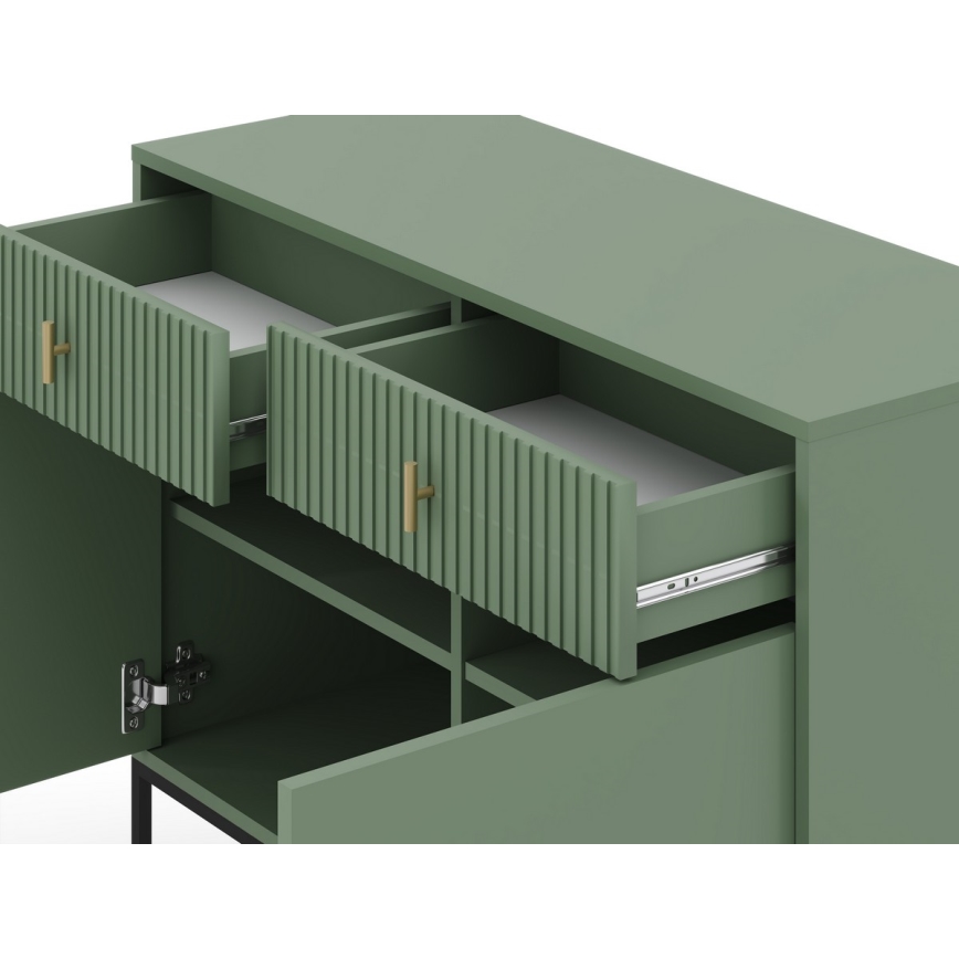 Komoda SUE zielona/czarna