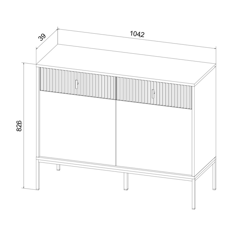 Komoda SUE zielona/czarna