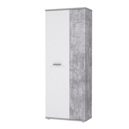 Komoda/Szafka na buty SIMO biała/szary beton