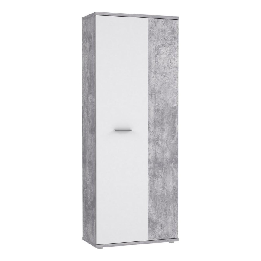 Komoda/Szafka na buty SIMO biały/szary beton