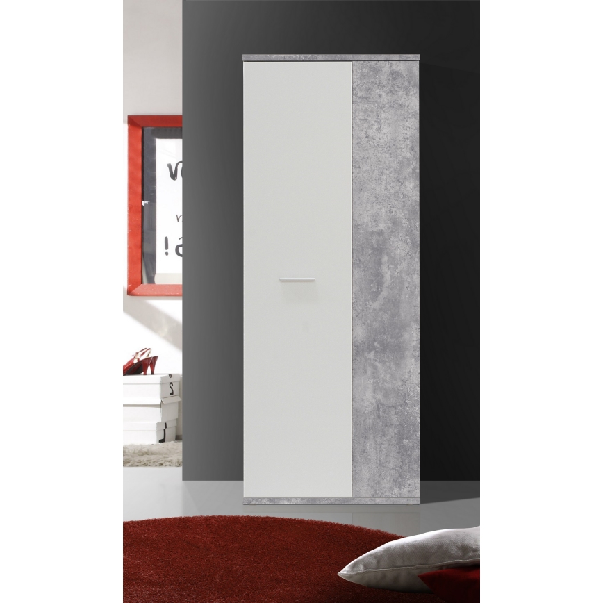 Komoda/Szafka na buty SIMO biały/szary beton