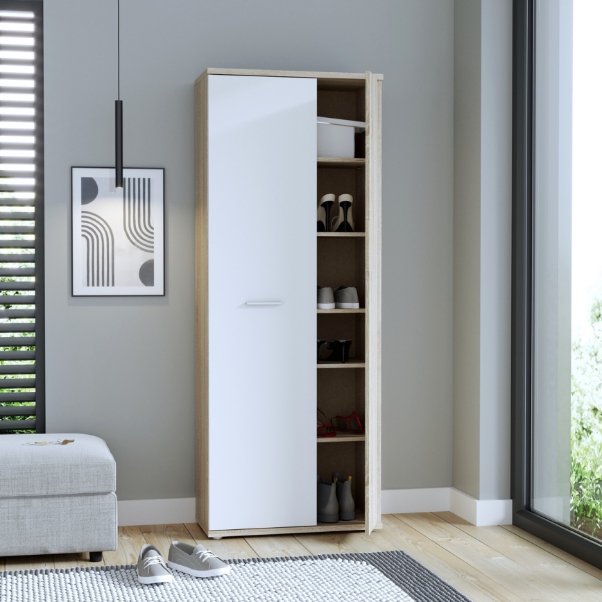 Komoda/Szafka na buty SIMO dąb sonoma/biała