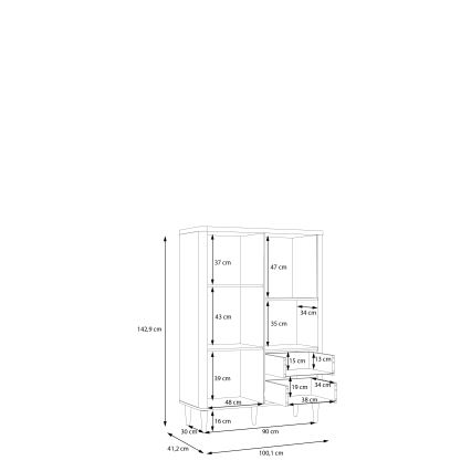 Komoda VIRO brązowa/beżowa