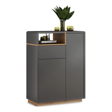 Komoda z szufladami FRED antracyt/dąb artisan