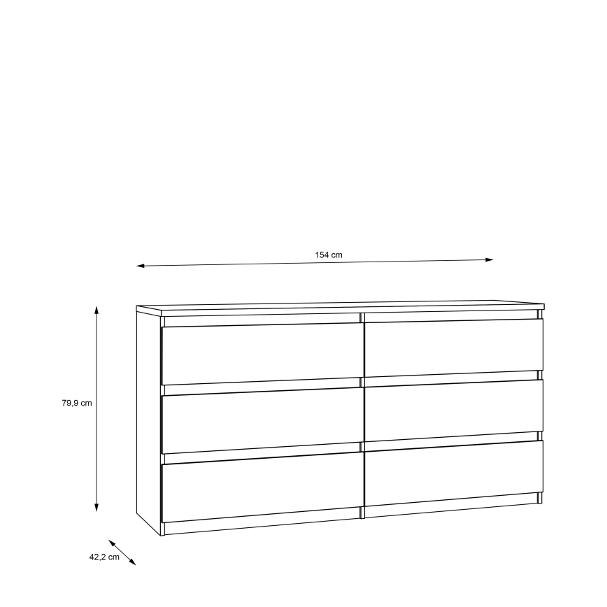 Komoda z szufladami MAO dąb artisan
