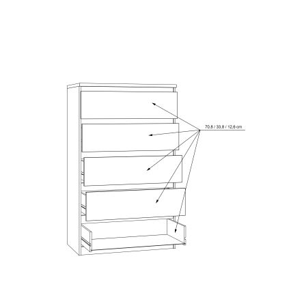 Komoda z szufladami MAO dąb artisan