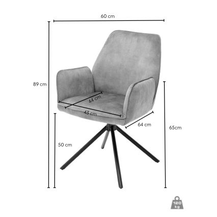 Komplet 2 krzeseł do jadalni NEXORO — antracyt