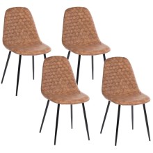 KOMPLET 4x Krzesło do jadalni TOGI brązowe