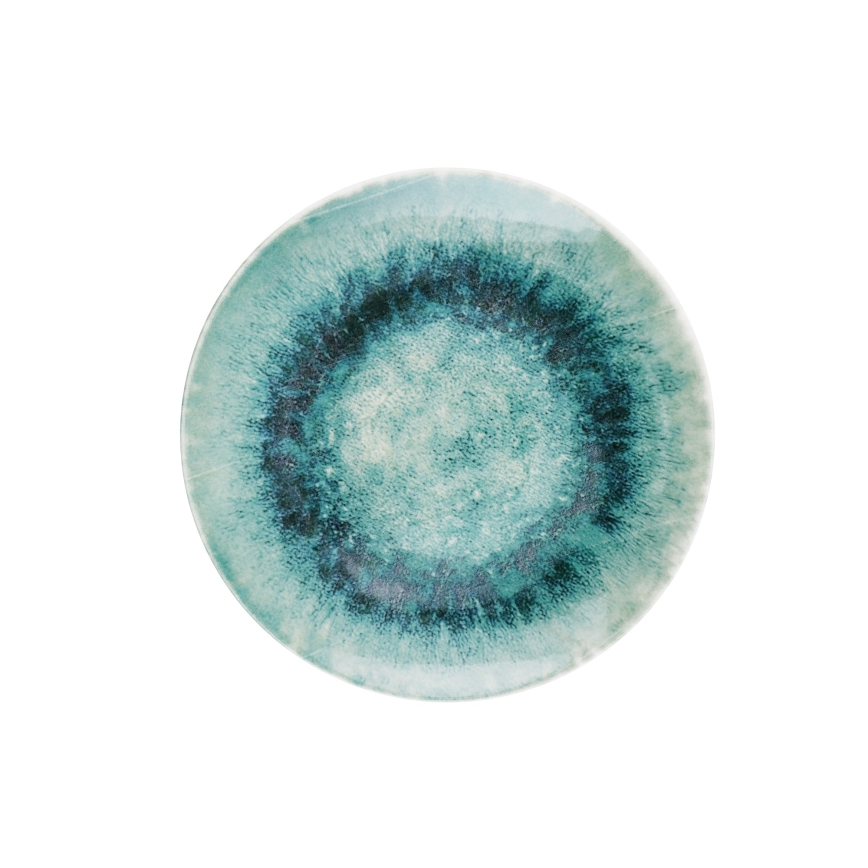 Komplet obiadowy 18 szt. niebieski/porcelana