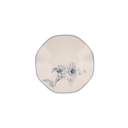 Komplet obiadowy 24 części biały/niebieski/porcelana