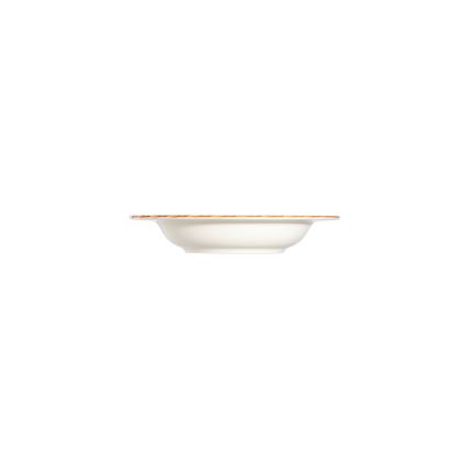 Komplet obiadowy 24 szt., biały/pomarańczowy, porcelana