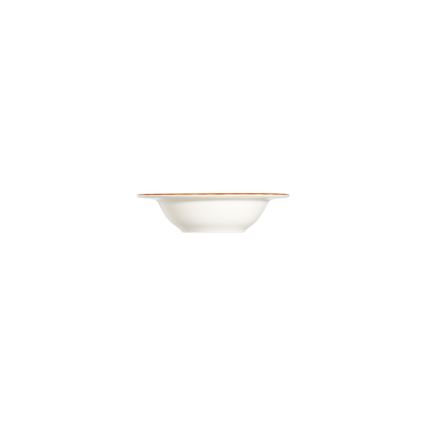 Komplet obiadowy 24 szt., biały/pomarańczowy, porcelana