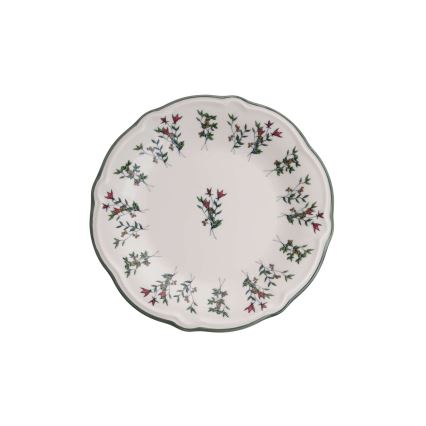 Komplet obiadowy 24 szt. biały/zielony/porcelana