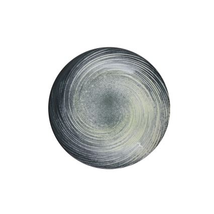 Komplet obiadowy 24 szt. zielony/czarny/porcelana