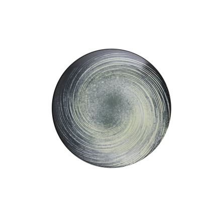 Komplet obiadowy 24 szt. zielony/czarny/porcelana