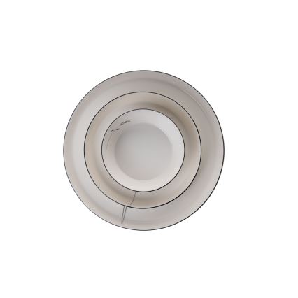 Komplet obiadowy 27-częściowy biały/czarny porcelana