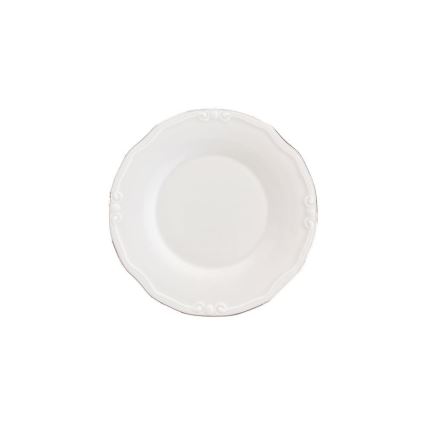 Komplet obiadowy 53-częściowy, biały/srebrny, porcelana