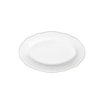 Komplet obiadowy 53-częściowy, biały/srebrny, porcelana
