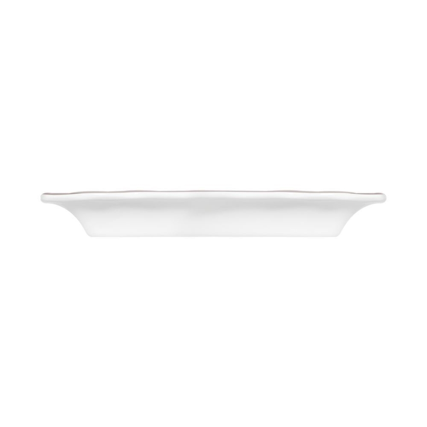 Komplet obiadowy 53-częściowy, biały/srebrny, porcelana