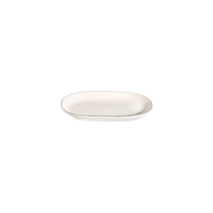 Komplet obiadowy 53-częściowy, kremowy/srebrny/porcelana