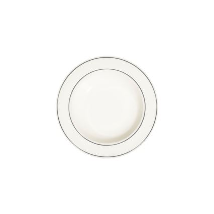 Komplet obiadowy 53-częściowy, kremowy/srebrny/porcelana