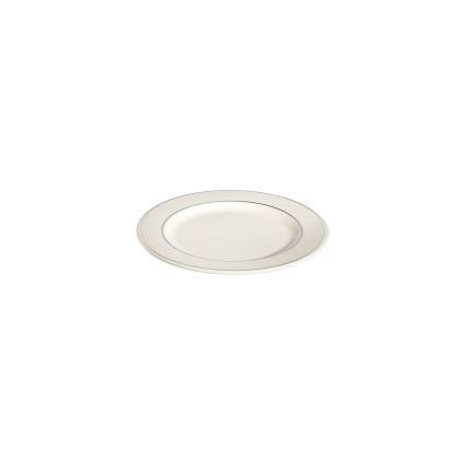 Komplet obiadowy 53-częściowy, kremowy/srebrny/porcelana