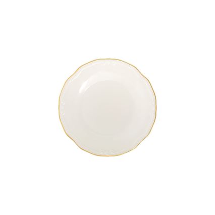 Komplet zastawy stołowej 53 części biały/złoty/porcelana