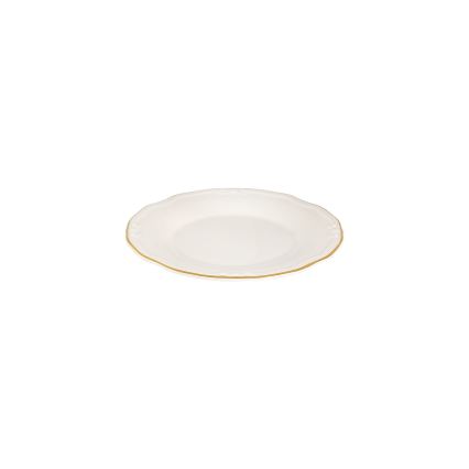 Komplet zastawy stołowej 53 części biały/złoty/porcelana