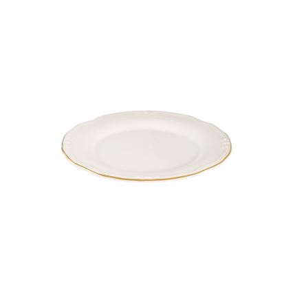 Komplet zastawy stołowej 53 części biały/złoty/porcelana
