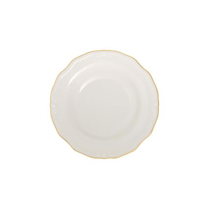 Komplet zastawy stołowej 53 części biały/złoty/porcelana