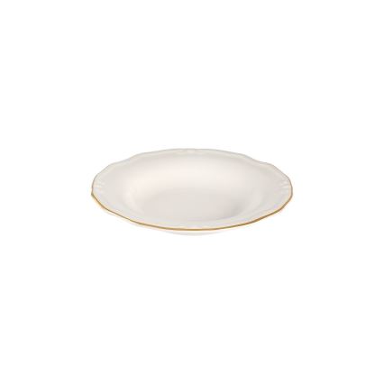 Komplet zastawy stołowej 53 części biały/złoty/porcelana