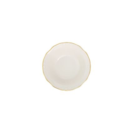 Komplet zastawy stołowej 53 części biały/złoty/porcelana