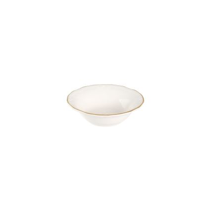 Komplet zastawy stołowej 53 części biały/złoty/porcelana