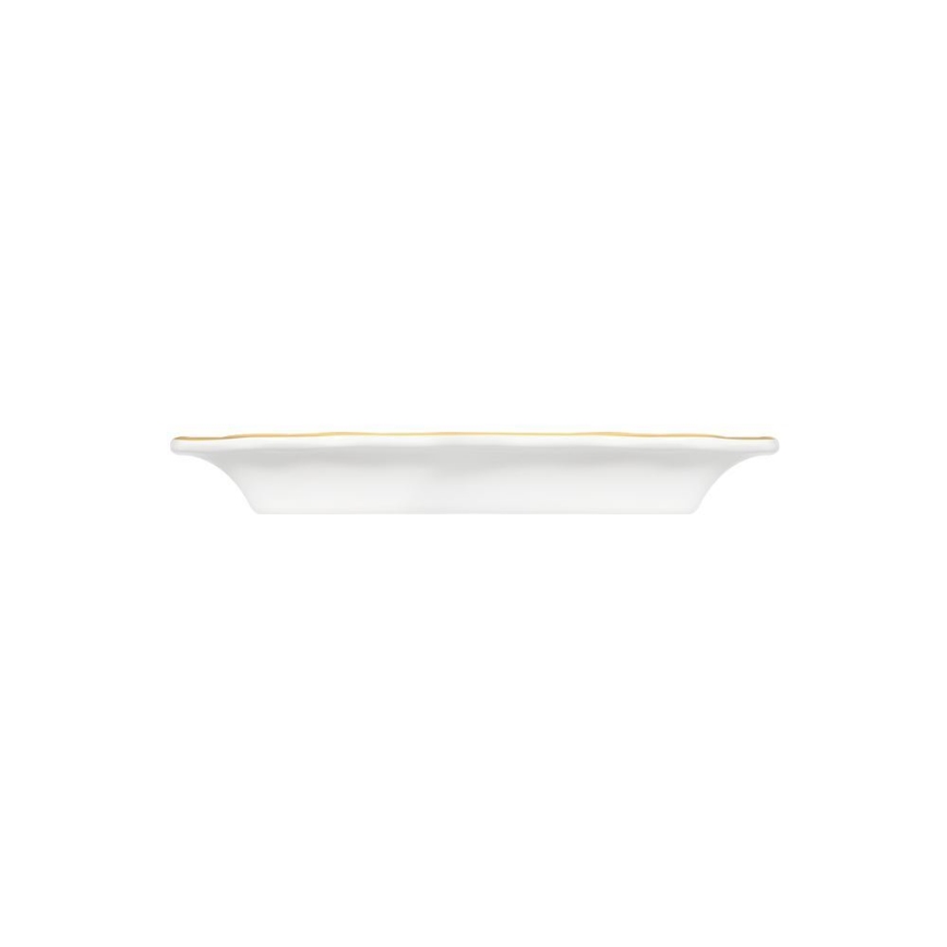 Komplet zastawy stołowej 53 części biały/złoty/porcelana
