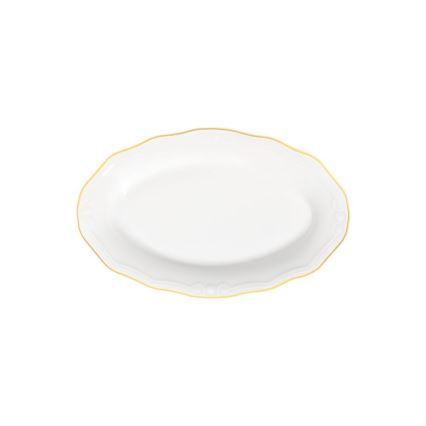 Komplet zastawy stołowej 53 części biały/złoty/porcelana