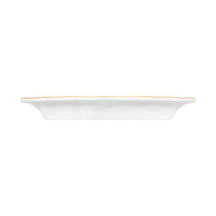 Komplet zastawy stołowej 53 części biały/złoty/porcelana