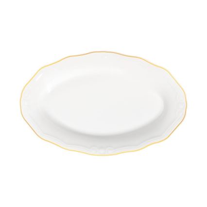 Komplet zastawy stołowej 53 części biały/złoty/porcelana