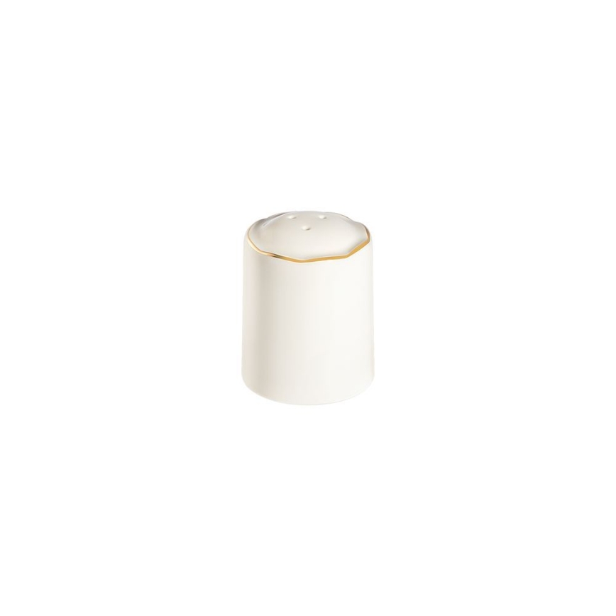 Komplet zastawy stołowej 53 części biały/złoty/porcelana