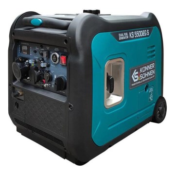 Könner & Söhnen 13046 - Generator elektryczny inwerterowy na gaz i benzynę KS 5500iEG S 5500W