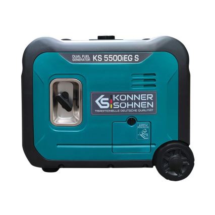 Könner & Söhnen 13046 - Generator elektryczny inwerterowy na gaz i benzynę KS 5500iEG S 5500W