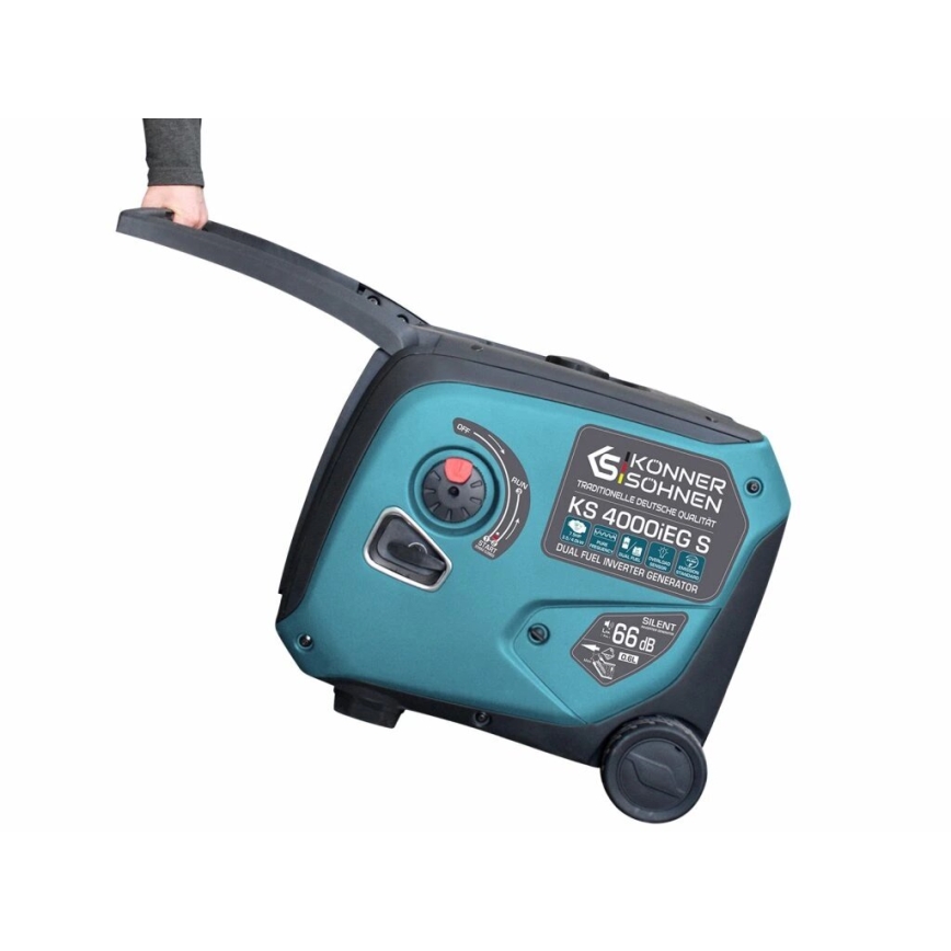 Könner & Söhnen 5106 - Generator elektryczny inwerterowy na gaz i benzynę KS 4000iEG S 4000W